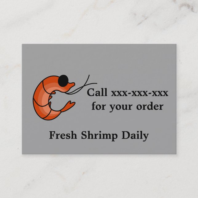Funny seafood shrimp business card (Front)
