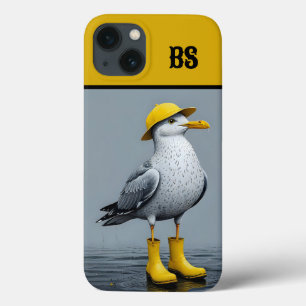 Funny Seagull in Rain Boots – Beach Humor iPhone 13 Case