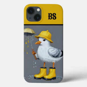Funny Seagull in Rain Boots – Beach Humor iPhone 13 Case