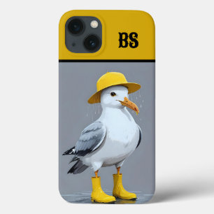 Funny Seagull in Rain Boots – Beach Humor iPhone 13 Case