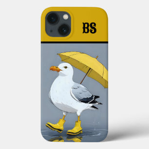 Funny Seagull in Rain Boots – Beach Humor iPhone 13 Case