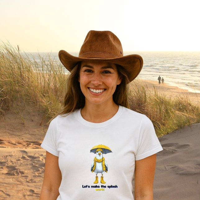 Funny Seagull in Rain Boots – Beach Humor Tri-Blend Shirt (Creator Uploaded)