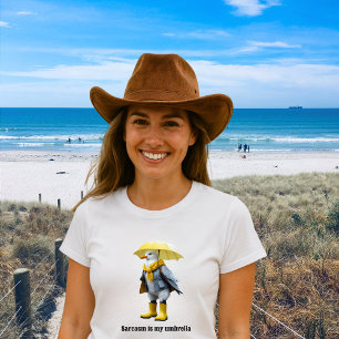 Funny Seagull in Rain Boots – Beach Humor Tri-Blend Shirt