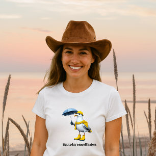 Funny Seagull in Rain Boots – Beach Humor Tri-Blend Shirt