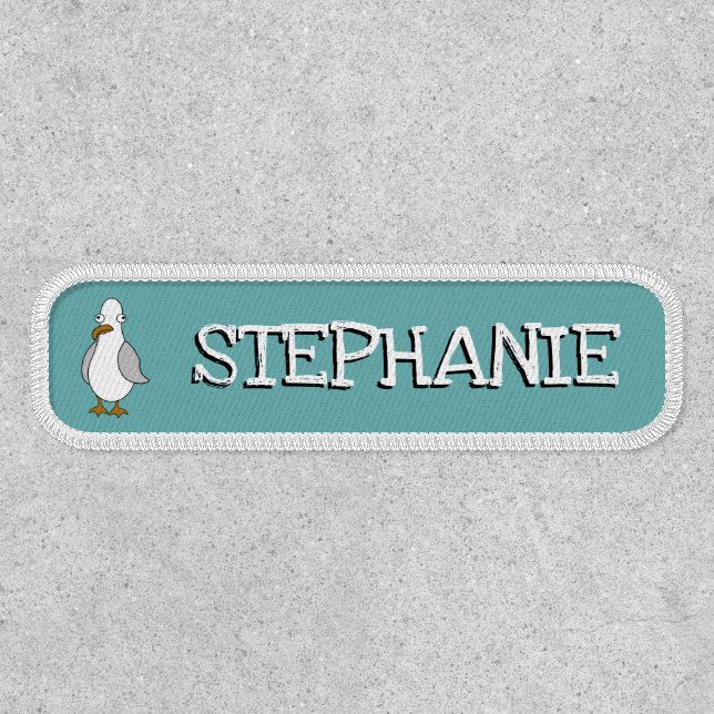 Funny Seagull Name Template Patch (Front)
