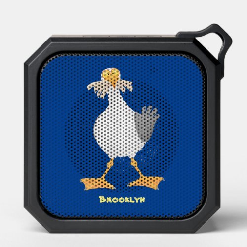 Funny seagull with French fries cartoon Bluetooth Speaker