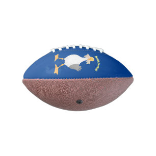 Funny seagull with French fries cartoon Football
