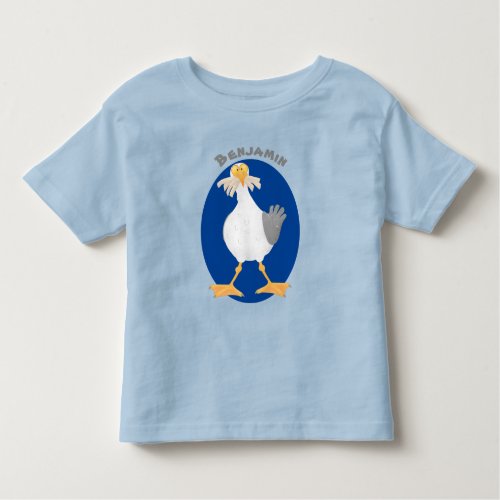 Funny seagull with French fries cartoon Toddler T_shirt