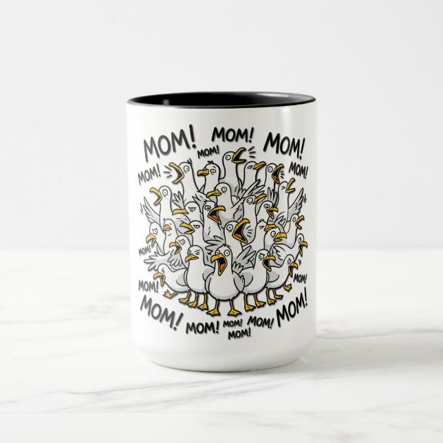Funny Seagulls Calling Mom Mug (Center)