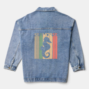 Funny Seahorse Costume Denim Jacket