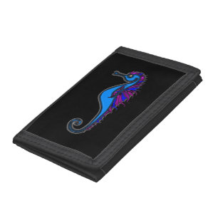 Funny seahorse premium tri-fold wallet