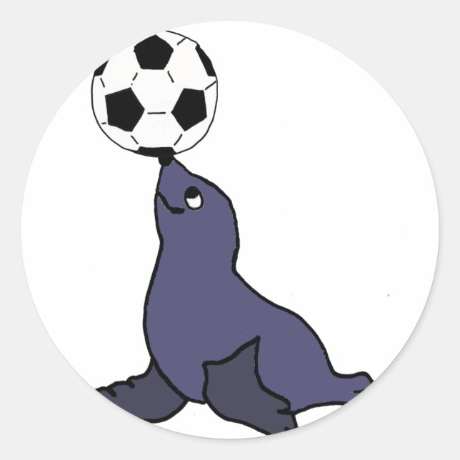 Funny Seal Animal Juggling Soccer Ball (Front)