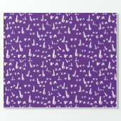 Funny Seamless Pattern Abracadabra White Text Wrapping Paper (Flat)