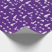 Funny Seamless Pattern Abracadabra White Text Wrapping Paper (Corner)