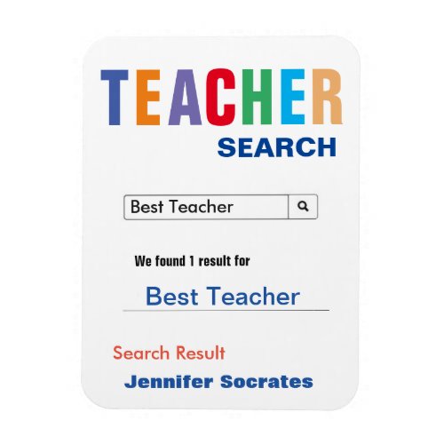 Funny Search Best Teacher Magnet