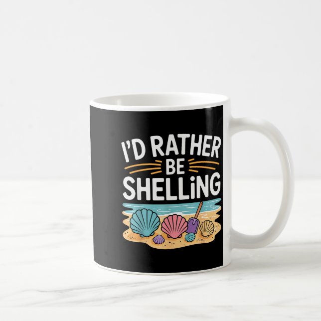 Funny Seashell Design For Men Women Sea Shell Seas Coffee Mug (Right)