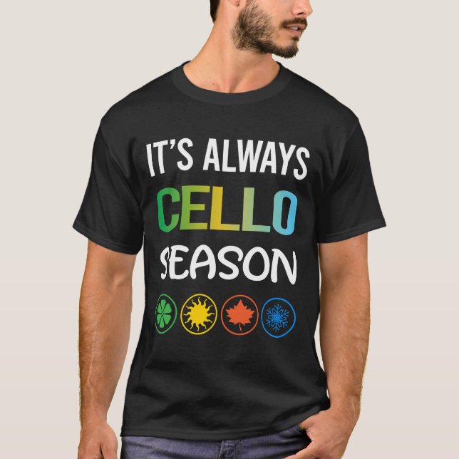Funny Season Cello Cellist T-Shirt (Front)