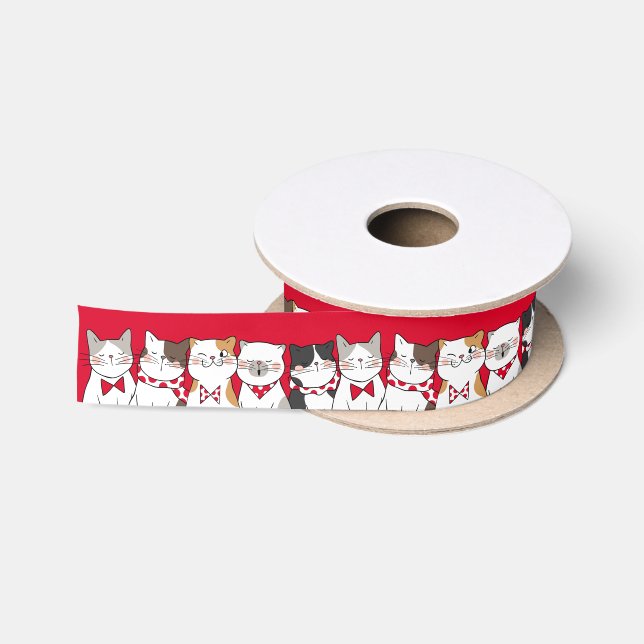 Funny Season To Be Merry Holiday Celebration Satin Ribbon (Spool)