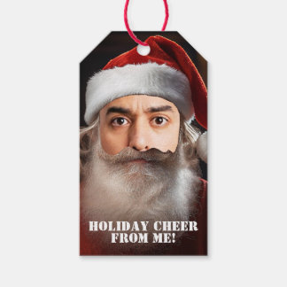 Funny Secret Santa Gift Tag.Add Your Face to Santa Gift Tags