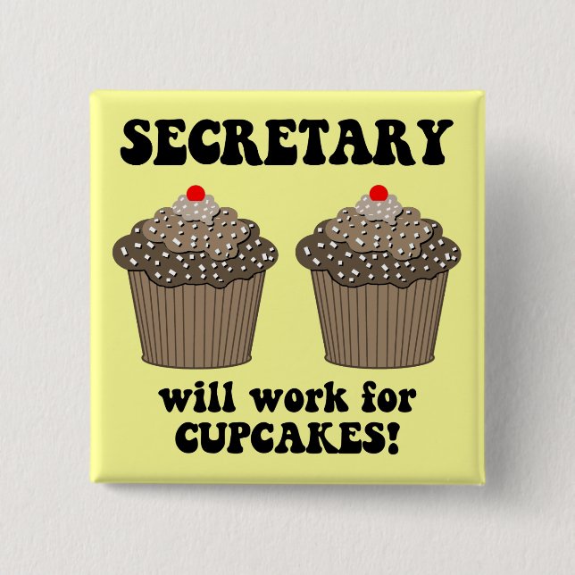 funny secretary button (Front)