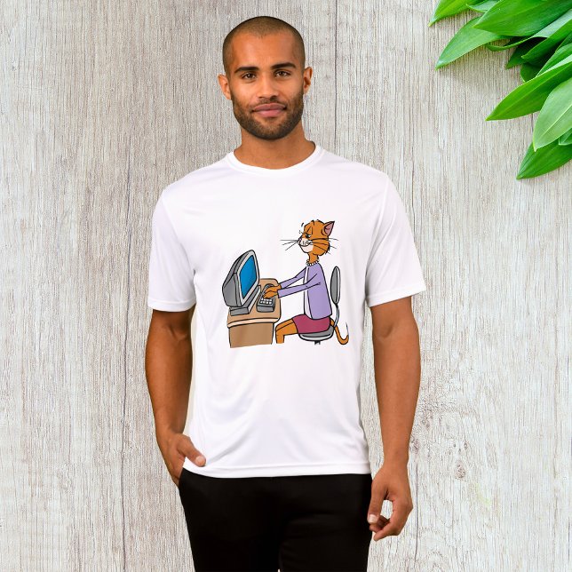 Funny Secretary Cat Cartoon Office Humor  T-Shirt (Creator Uploaded)
