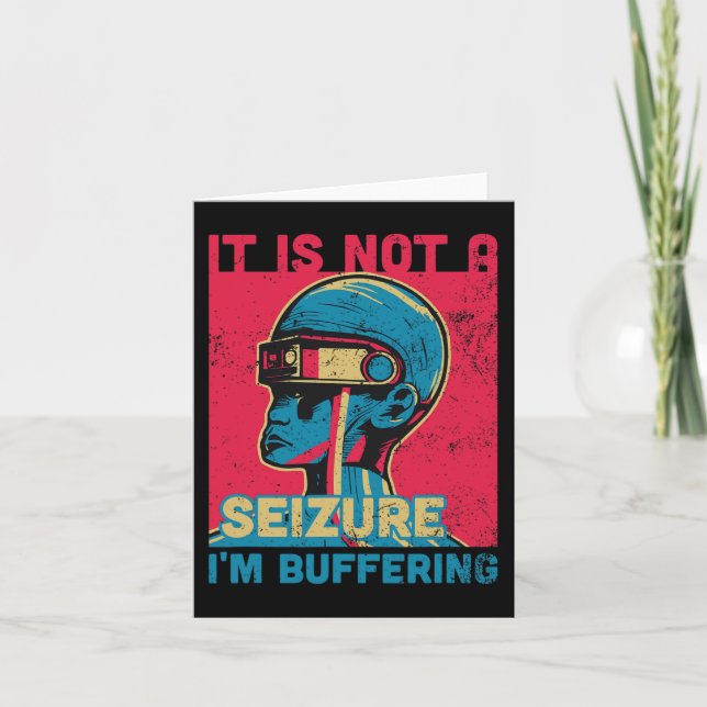 Funny Seizure - Purple ribbon for Epilepsy Awarene Card (Front)