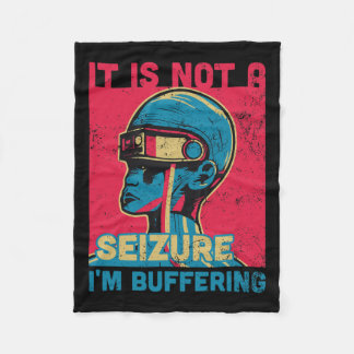 Funny Seizure - Purple Ribbon For Epilepsy Awarene Fleece Blanket