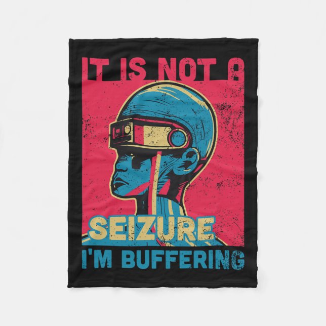 Funny Seizure - Purple Ribbon For Epilepsy Awarene Fleece Blanket (Front)