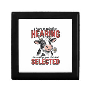 Funny Selective Hearing Cow Vintage Shirt Design_1 Gift Box