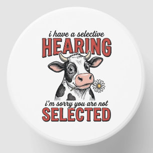 Funny Selective Hearing Cow Vintage Shirt Design_1 Mini Candle Favors