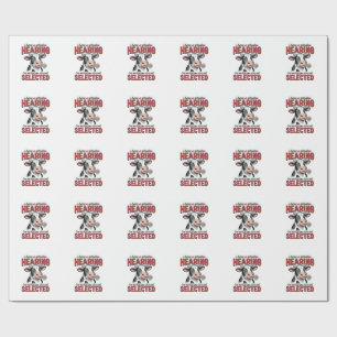 Funny Selective Hearing Cow Vintage Shirt Design_1 Wrapping Paper