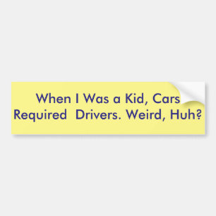 funny self-driving car bumper sticker
