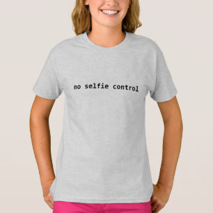  Funny Selfie Humor Tee, "No Selfie Control" Kids T-Shirt