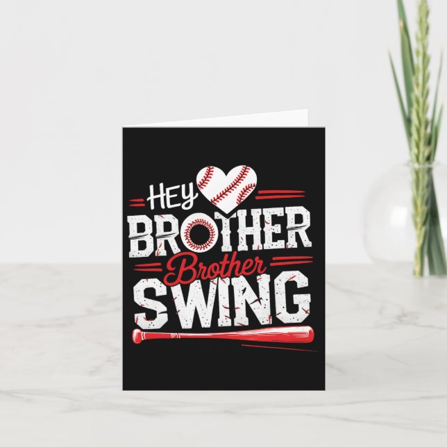Funny Sell Hey Brother Brother Swing  Card (Front)