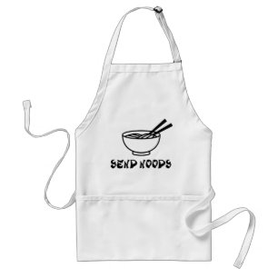 Funny Send Noods cooking Chef Baking Pocket Adult Apron