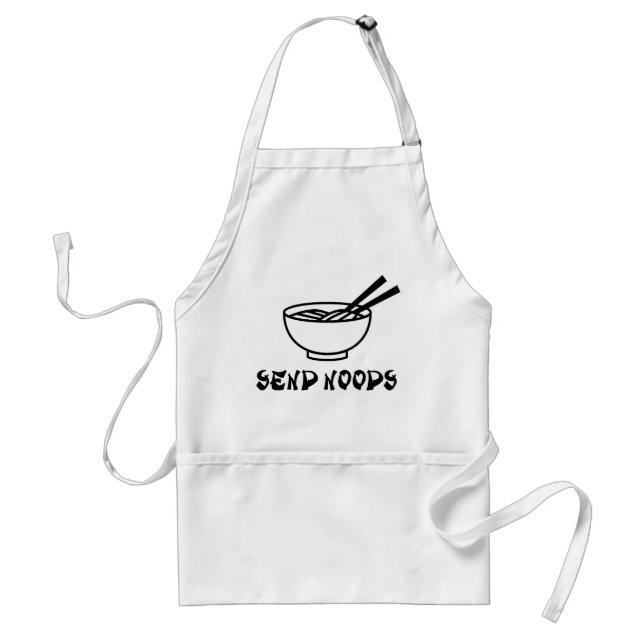 Funny Send Noods cooking Chef Baking Pocket Adult Apron (Front)