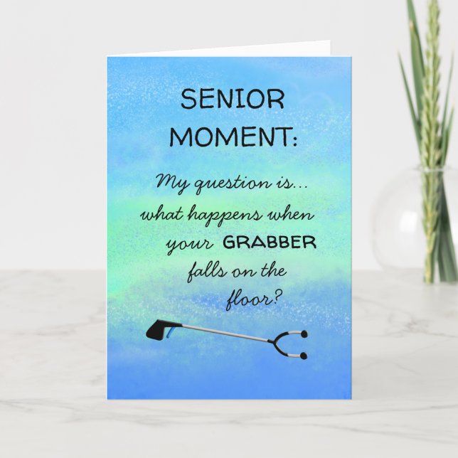 Funny Senior Add Name Age Happy Birthday Card (Front)