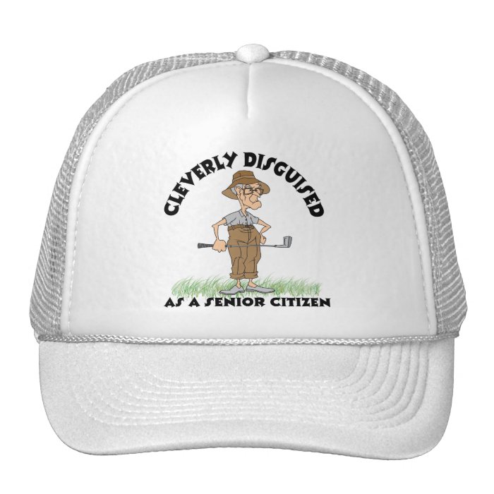 Funny Senior Citizen Golfer Mesh Hats