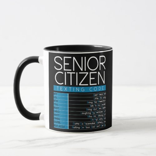 Funny Senior Citizen Texting Code Cool Grandpa Mug