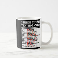 Funny Senior Citizen Texting Code Tee