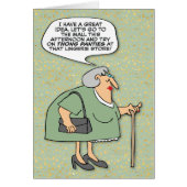 Funny Senior Citizen “Thong Panties” Birthday Card (Front)
