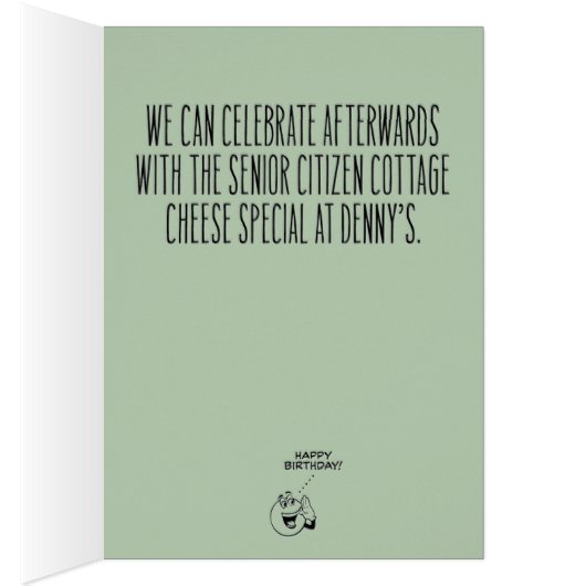 Funny Senior Citizen “Thong Panties” Birthday Card (Inside (Right))