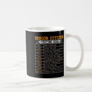 Funny Senior Citizens Texting Code For Old People Coffee Mug