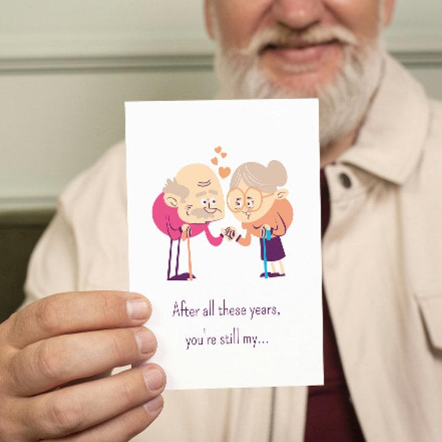 Funny Senior Couple Valentine Card – Custom Text (Creator Uploaded)