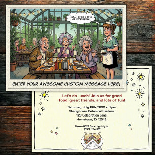 Funny Senior Lunch Group Invitation