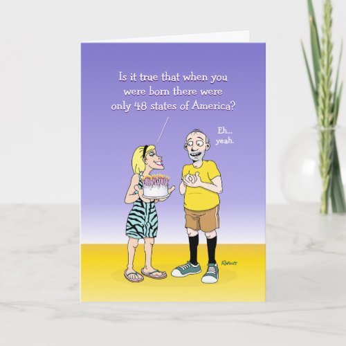 Funny Senior Male Birthday Greeting Card