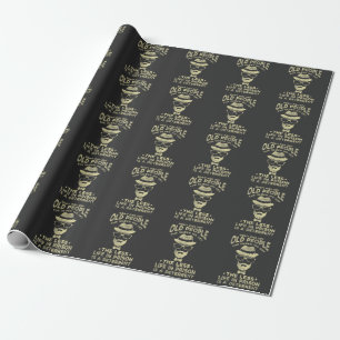 Funny Senior Old Adult People Joke Grandparents Wrapping Paper