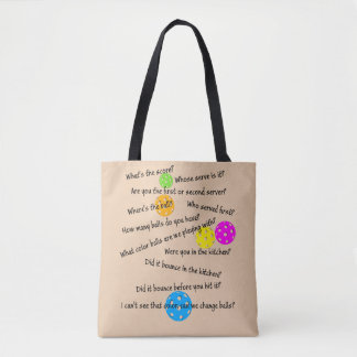 Funny Senior Pickleball Chaos Tote Bag
