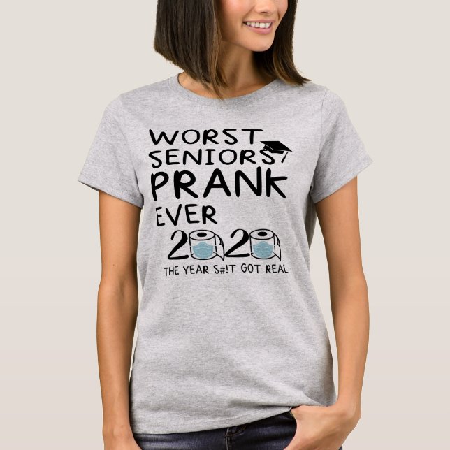 Funny Senior Prank 2020 Quarantined T-Shirt (Front)
