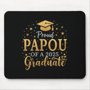Funny Senior Proud Papou Of A Cl Of 2025 Graduate Mouse Pad